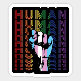 Pride LGBT Strong Hand Transgender Gay Rainbow Gift Sticker